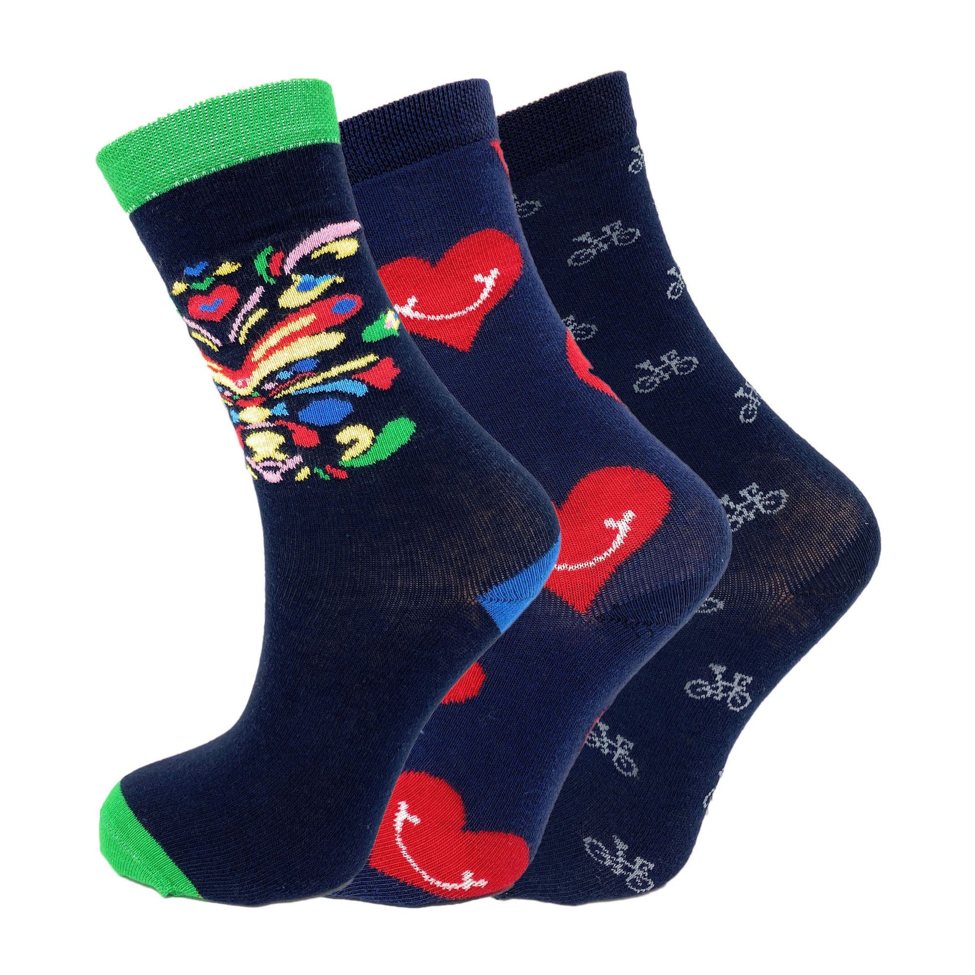 Colorful Funny Socks Novelty Crazy Cotton Crew Dress Socks 6 Pairs
