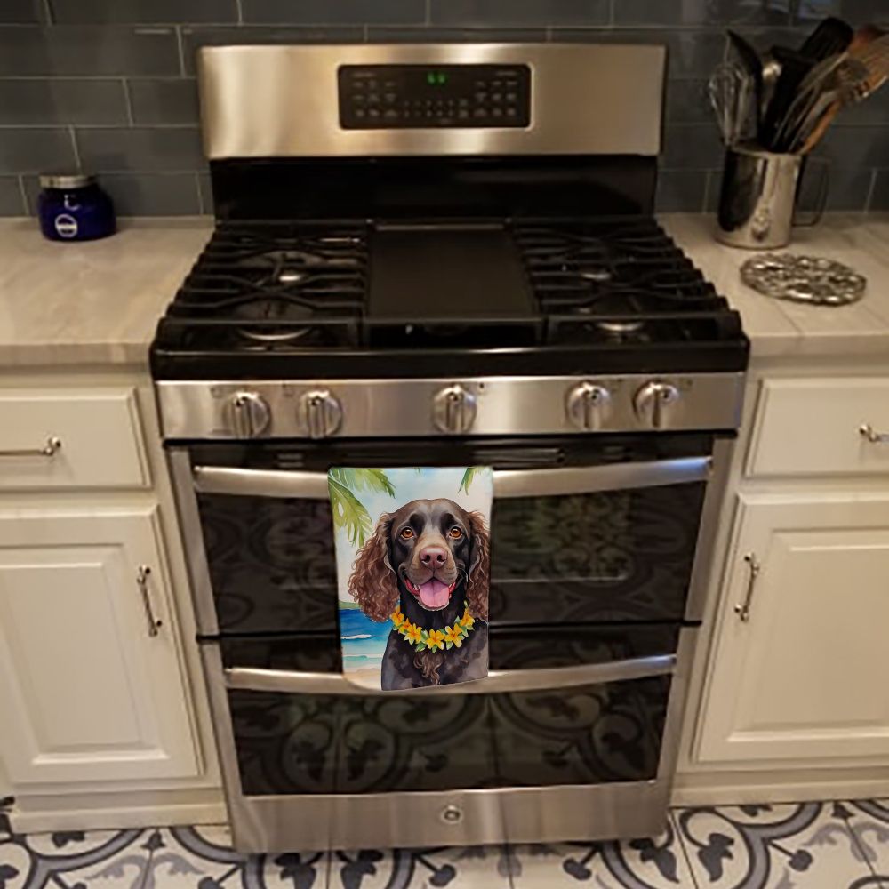 American Water Spaniel Luau Kitchen Towel Dish Cloths Guest Hand Towel Decorative Bathroom Towel for Face,Tea, Dishcloth, Kitchen and Bath
