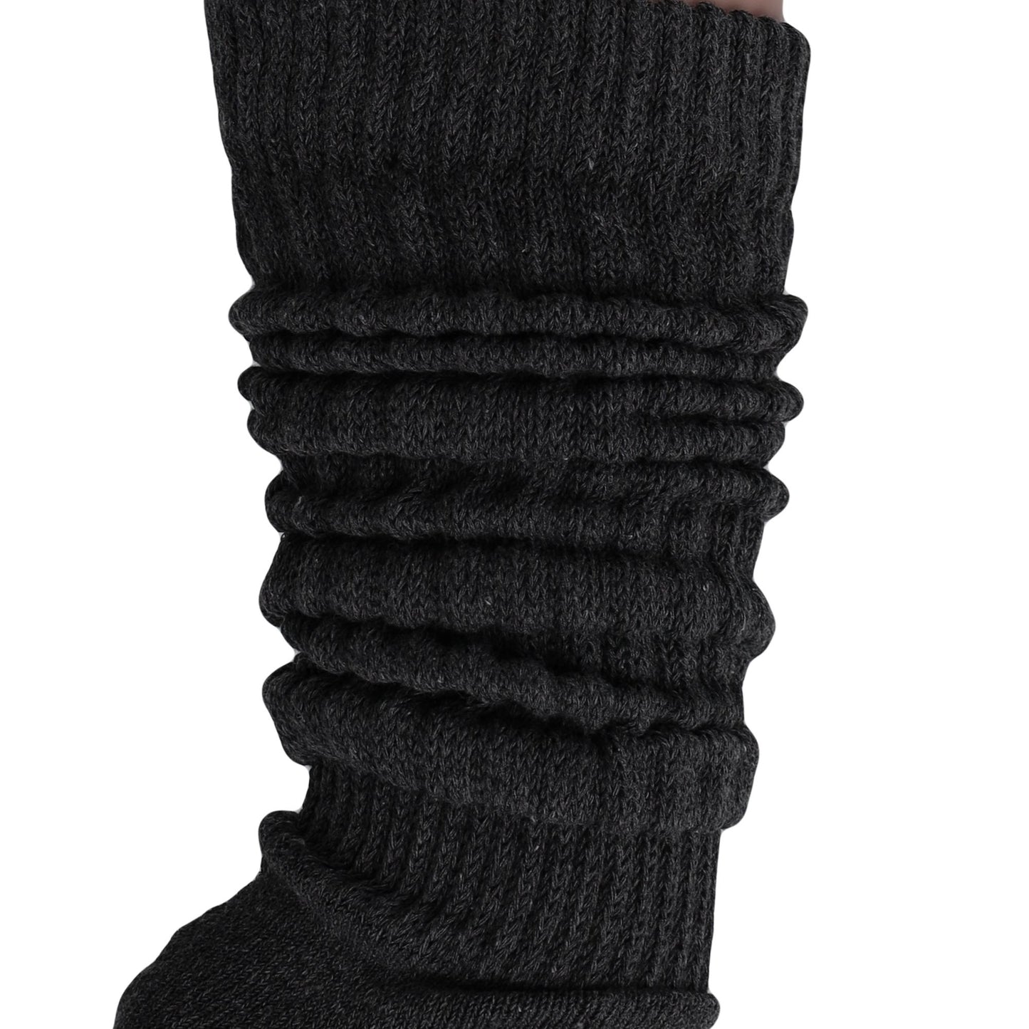 Women's Extra Long Slouch Scrunch Socks Knee High, Cotton Blend, Pack of 2, Fits Shoe Sizes 5-10, 80s Style, 28 Colors