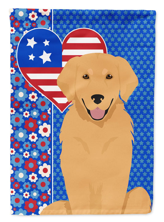 Gold Golden Retriever USA American Garden Flag Mailbox Flag Decorative Yard Flag Banner Outside Patio Artwork Yard Flower Beds, Garden Size, Multicolor