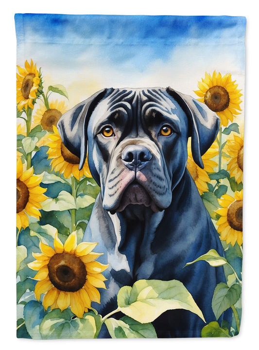 Cane Corso in Sunflowers Garden Flag Mailbox Flag Decorative Yard Flag Banner Outside Patio Artwork Yard Flower Beds, Garden Size, Multicolor