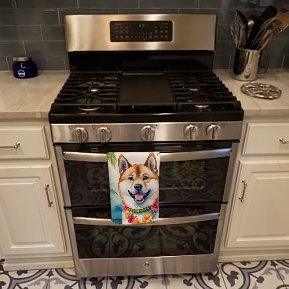 Akita Luau Kitchen Towel Dish Cloths Guest Hand Towel Decorative Bathroom Towel for Face,Tea, Dishcloth, Kitchen and Bath