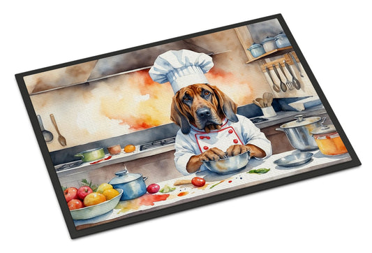 Bloodhound The Chef Doormat Front Door Mat Indoor Outdoor Rugs for Entryway, Non Slip Washable Low Pile, 24H X 36W