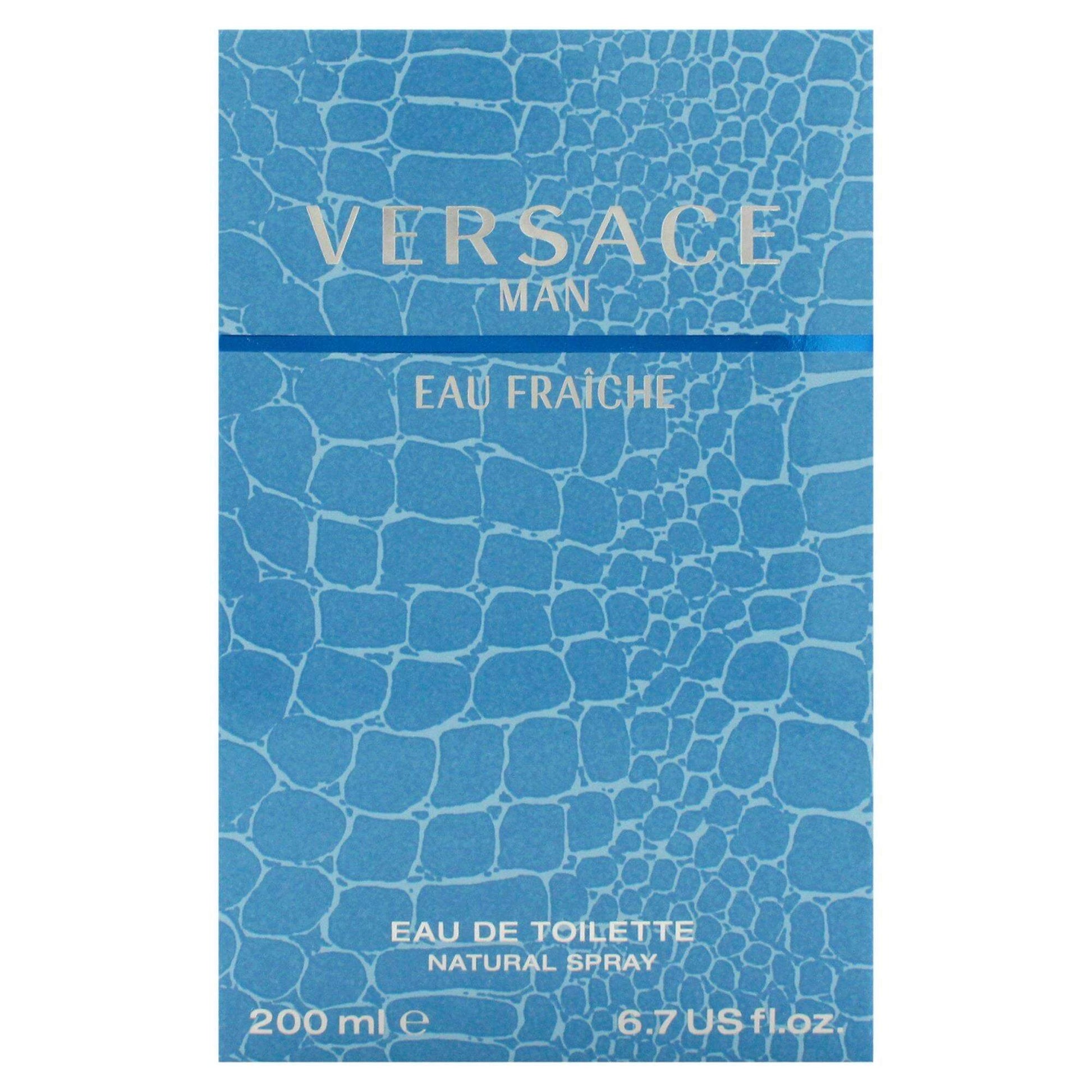 Versace Man Eau Fraiche by Versace for Men - 6.7 oz EDT Spray - Clothes For Her Online Store