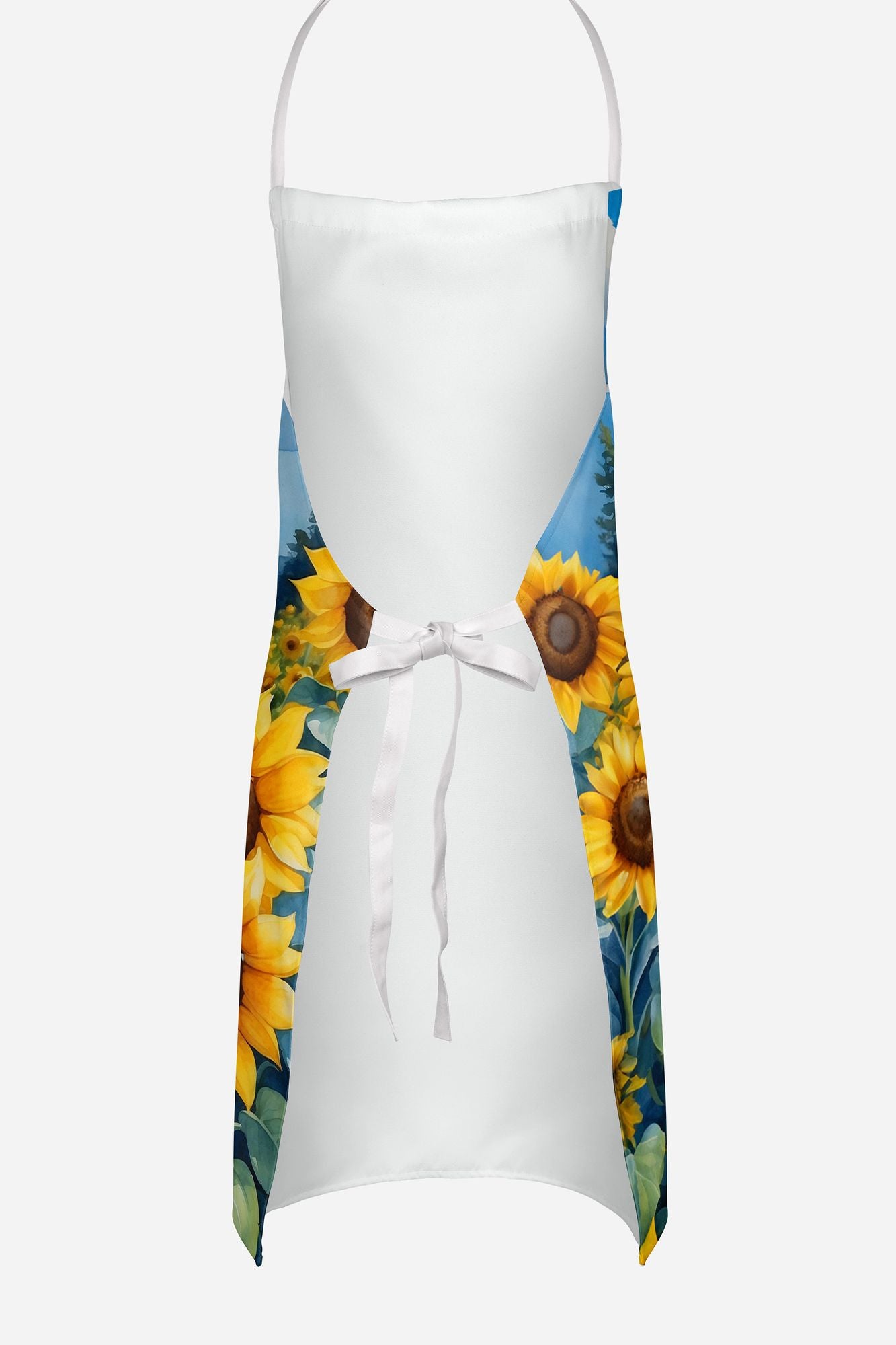 French Bulldog in Sunflowers Apron Cooking Kitchen Server Baking Crafts Gardening for Adult Women Men, Unisex, Large, Multicolor