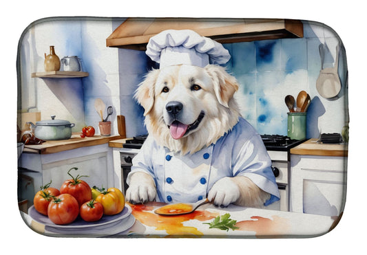 Great Pyrenees The Chef Dish Drying Mat Absorbent Dish Drying Mat Pad for Kitchen Counter Dish Drainer Mat for Countertop, 14 x 21", Multicolor