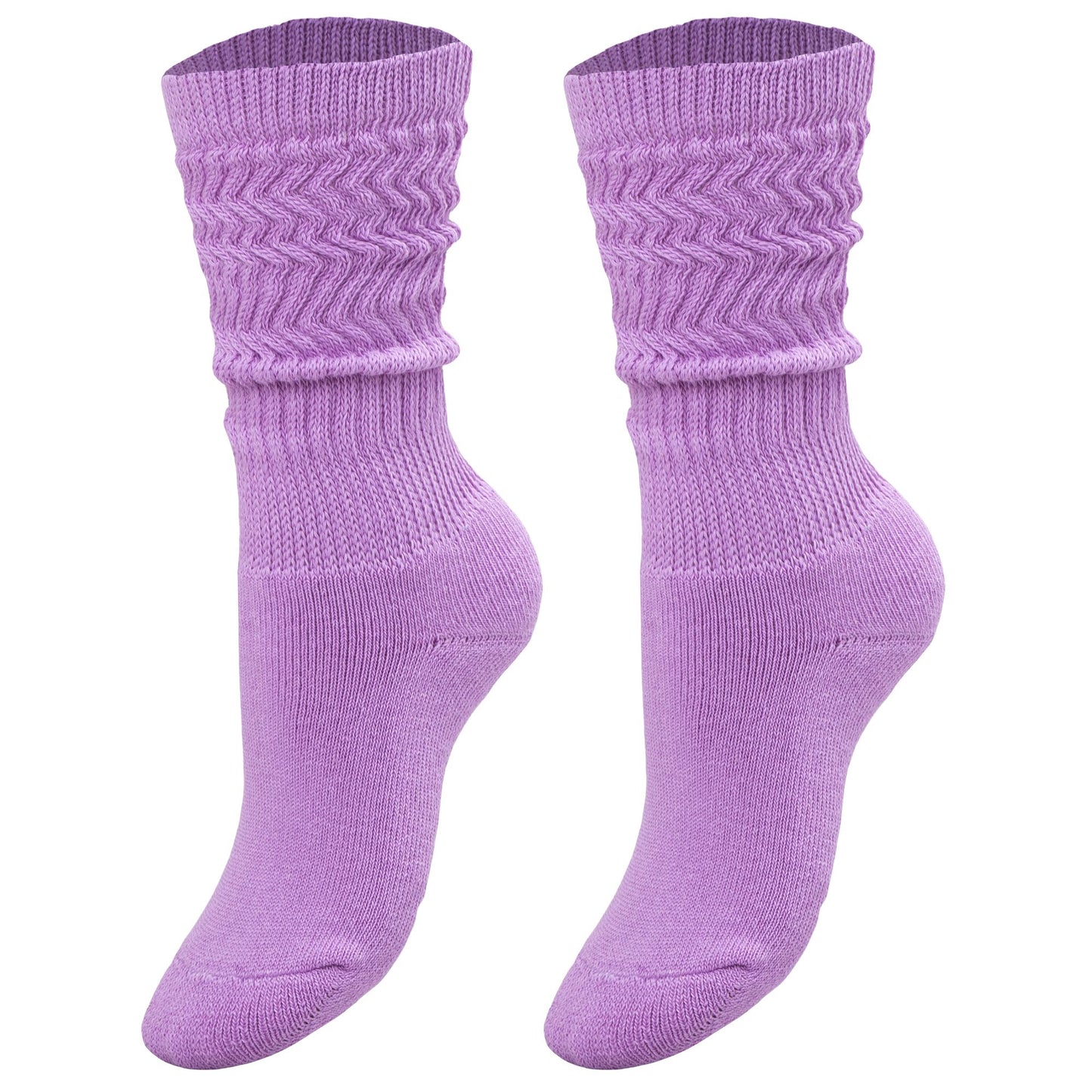 Lilac Kids Slouch Socks 1 Pair Knee High Long Cotton Scrunch Socks 3 to 15 Years Old