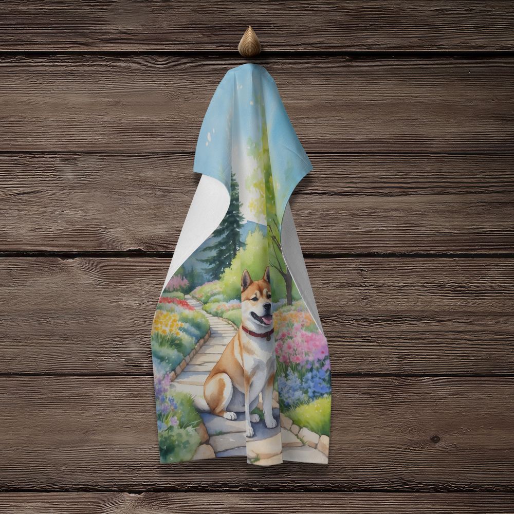 Akita Spring Garden Kitchen Towel Dish Cloths Guest Hand Towel Decorative Bathroom Towel for Face,Tea, Dishcloth, Kitchen and Bath