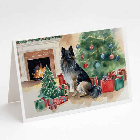 Belgian Tervuren Christmas Greeting Cards Pack of 8 Blank Cards with Envelopes Whimsical A7 Size 5x7 Blank Note Cards