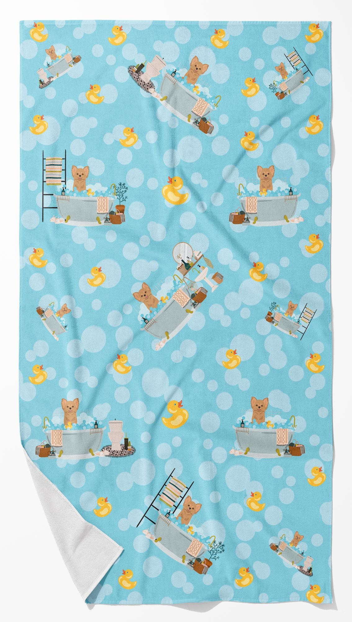 Longhaired Gold Chihuahua Bath Towel Large Oversized Plush Fitness Body Towel, Ultra Soft Absorbent Quick Drying, 42"L x 24"W