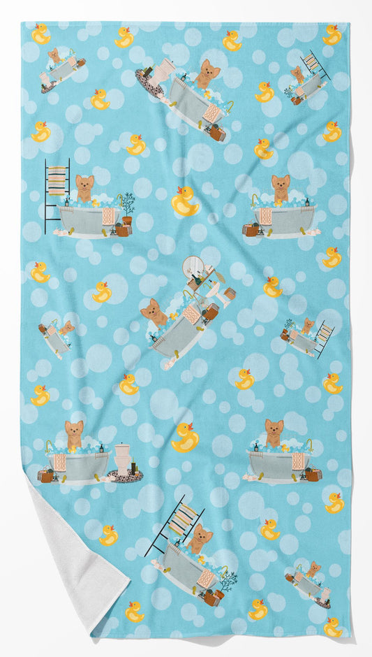 Longhaired Gold Chihuahua Bath Towel Large Oversized Plush Fitness Body Towel, Ultra Soft Absorbent Quick Drying, 42"L x 24"W