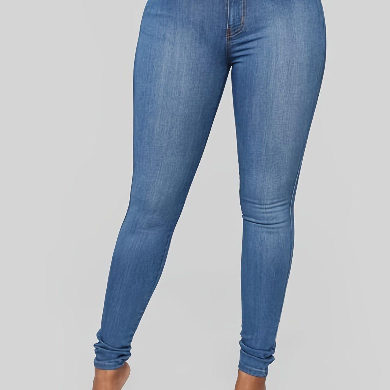 Stretchy Skinny Jeans; High-Rise Slim Fit Jeans; Versatile Pants For Every Day; Women's Clothing & Denim