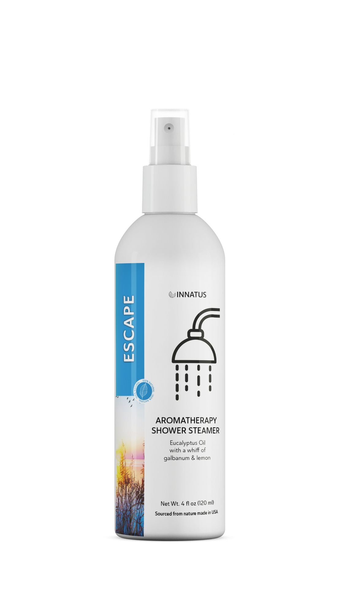 Escape Shower Spray with Eucalyptus & Lemon – 4oz Aromatherapy Shower Steamer Mist for Relaxation & Stress Relief – Infused with Galbanum for a Spa-Like Experience – Made in the USA "