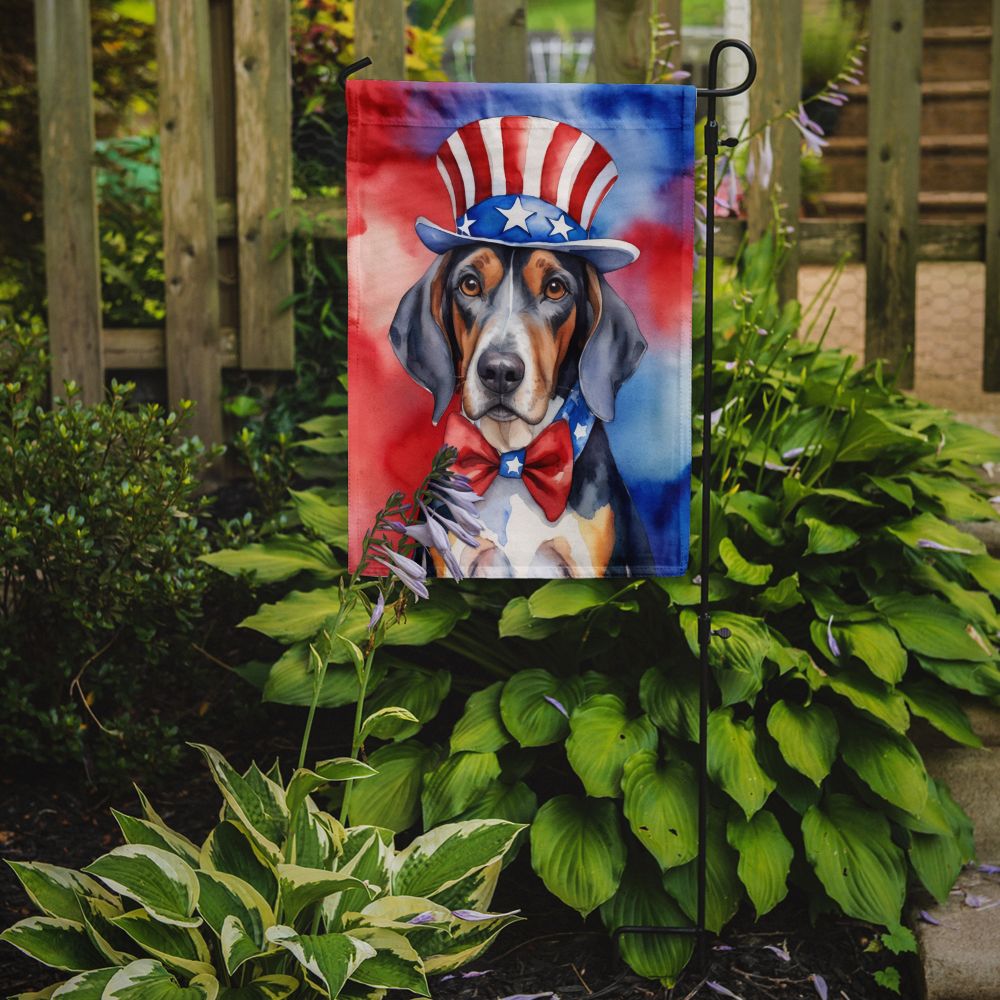 American English Coonhound Patriotic American Garden Flag Mailbox Flag Decorative Yard Flag Banner Outside Patio Artwork Yard Flower Beds, Garden Size, Multicolor