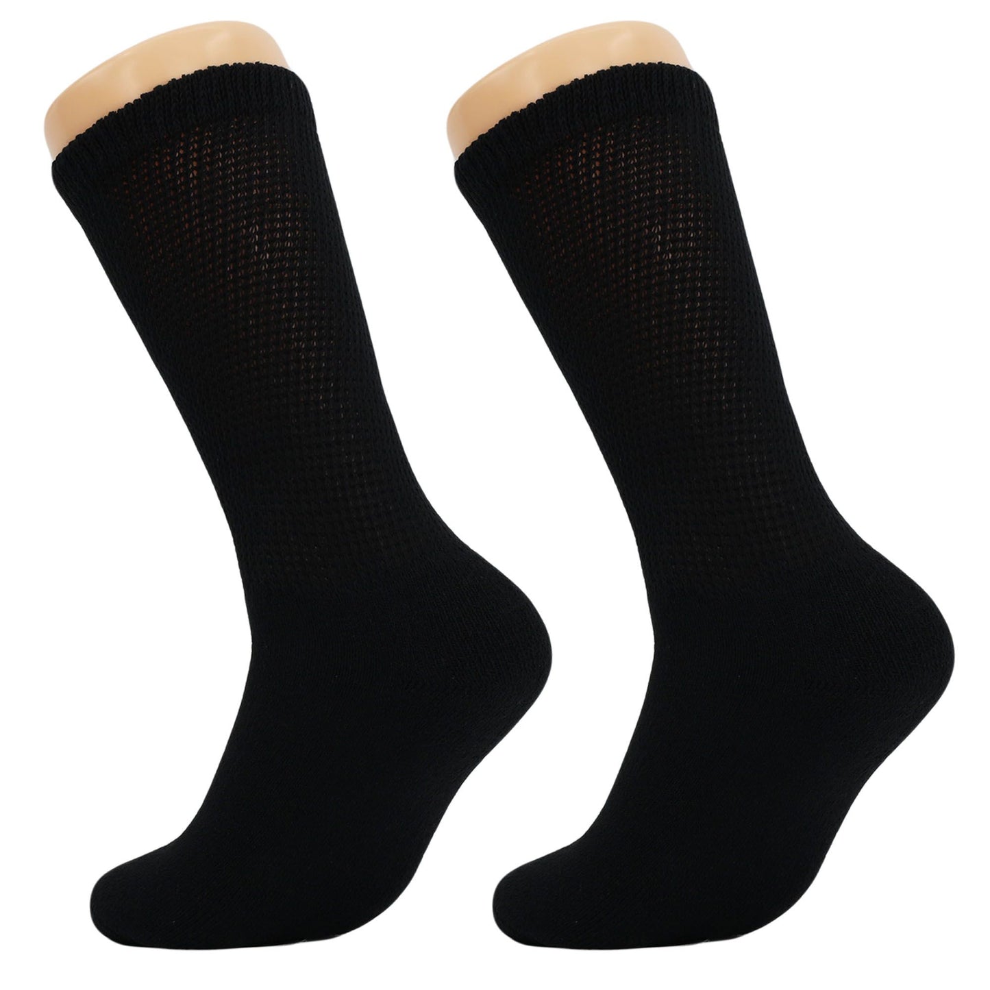 Diabetic Crew Socks Non-Binding Cotton Crew Diabetes Socks 6 Pairs