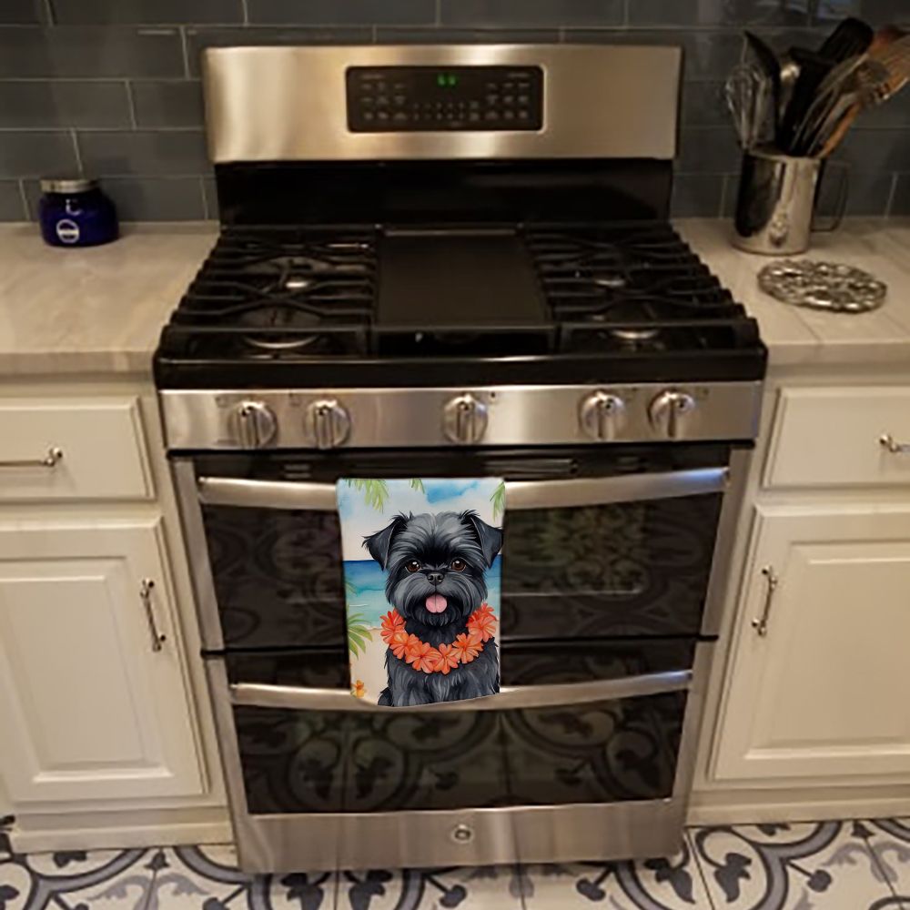 Affenpinscher Luau Kitchen Towel Dish Cloths Guest Hand Towel Decorative Bathroom Towel for Face,Tea, Dishcloth, Kitchen and Bath