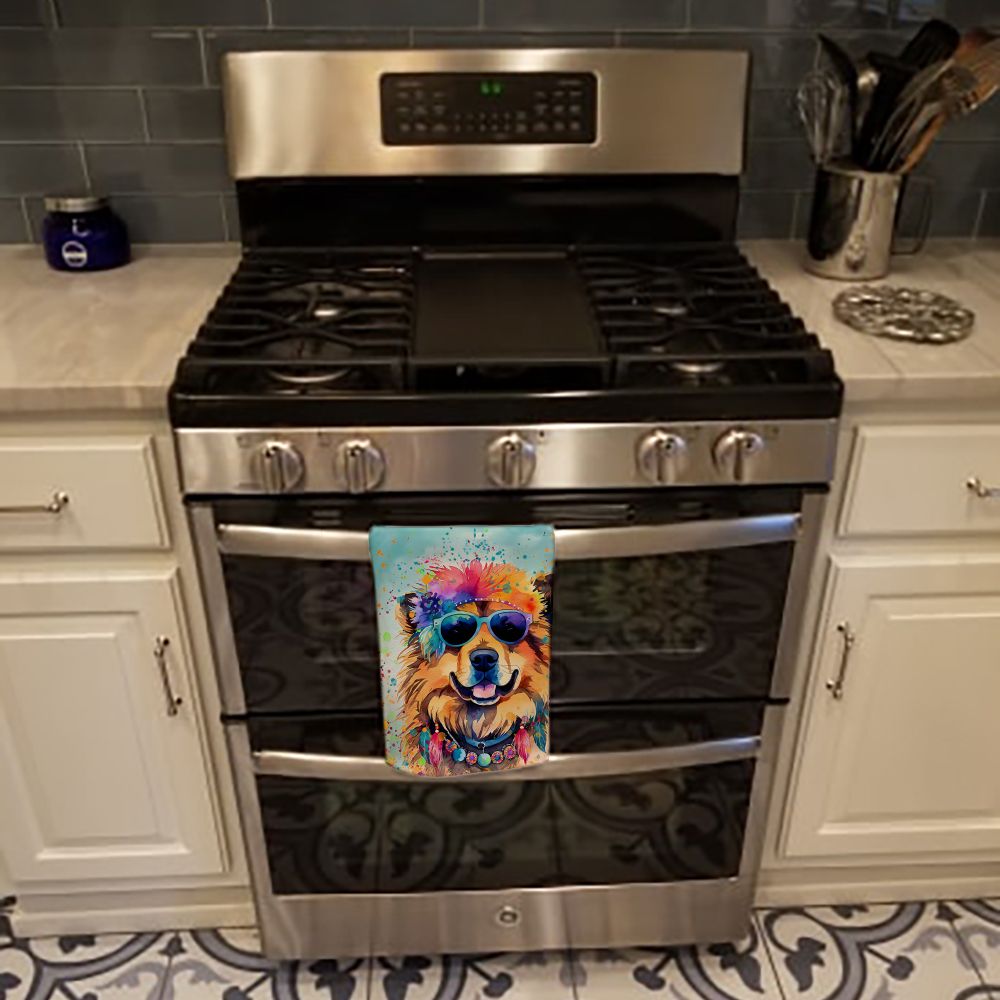 Chow Chow Hippie Dawg Kitchen Towel Dish Cloths Guest Hand Towel Decorative Bathroom Towel for Face,Tea, Dishcloth, Kitchen and Bath