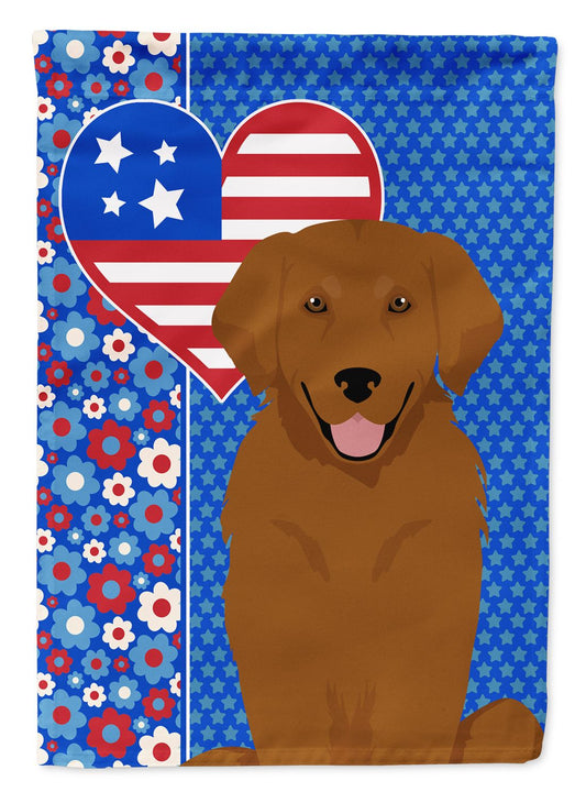 Mahogany Golden Retriever USA American Garden Flag Mailbox Flag Decorative Yard Flag Banner Outside Patio Artwork Yard Flower Beds, Garden Size, Multicolor