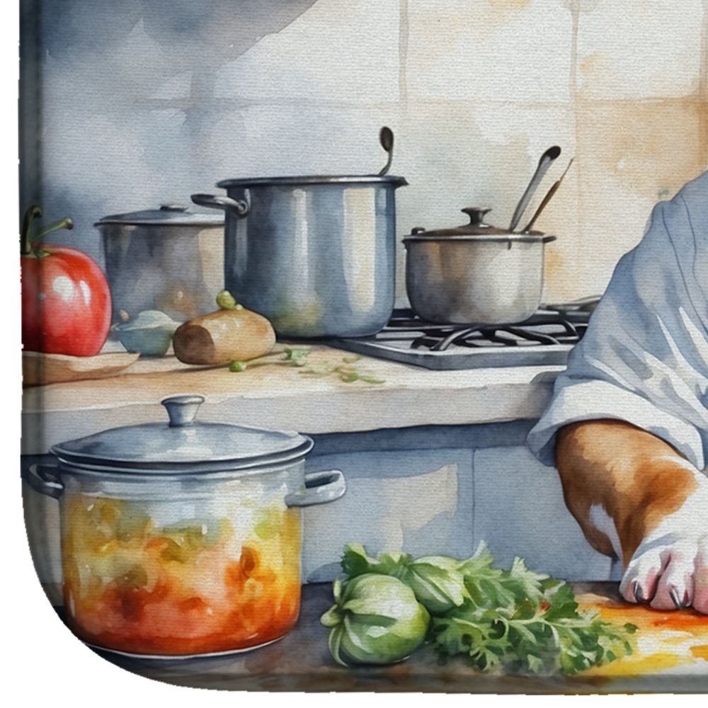 American Bulldog The Chef Dish Drying Mat Absorbent Dish Drying Mat Pad for Kitchen Counter Dish Drainer Mat for Countertop, 14 x 21", Multicolor