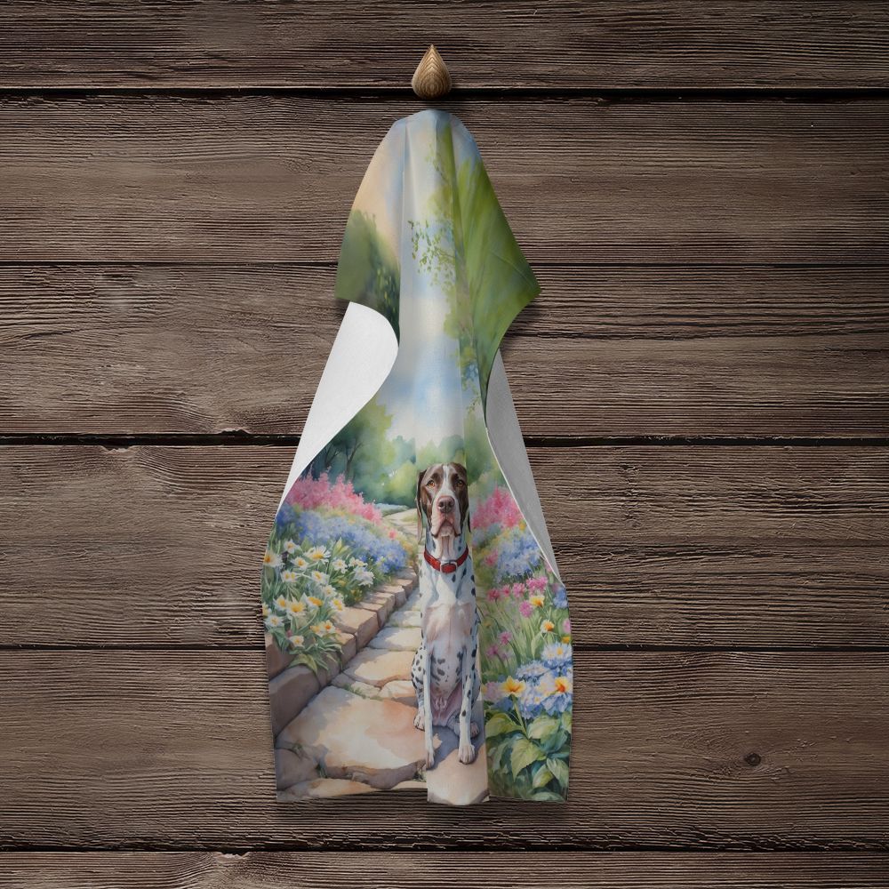 Pointer Spring Path Kitchen Towel Dish Cloths Guest Hand Towel Decorative Bathroom Towel for Face,Tea, Dishcloth, Kitchen and Bath