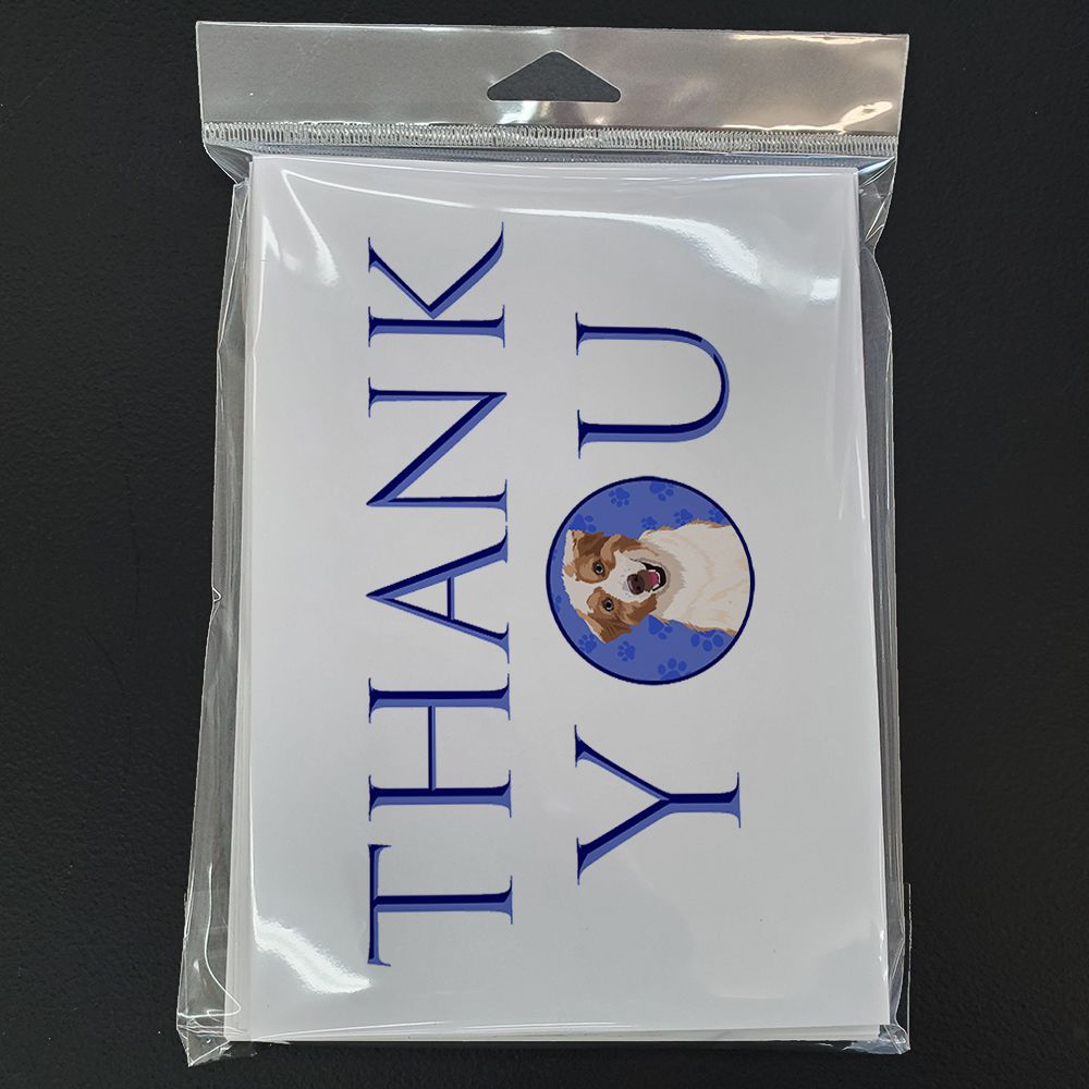 Australian Shepherd Red and White #1 Thank You Greeting Cards Pack of 8 Blank Cards with Envelopes Whimsical A7 Size 5x7 Blank Note Cards