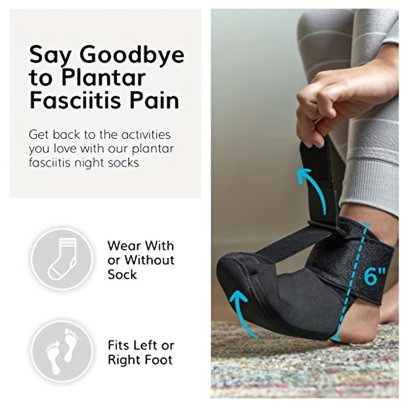 one piece Plantar Fasciitis Night Sock for 45-85kg | Soft Stretching Boot Splint for Sleeping | Achilles Tendonitis Foot Support Brace | Heel Pain Relief Compression Sleeve
