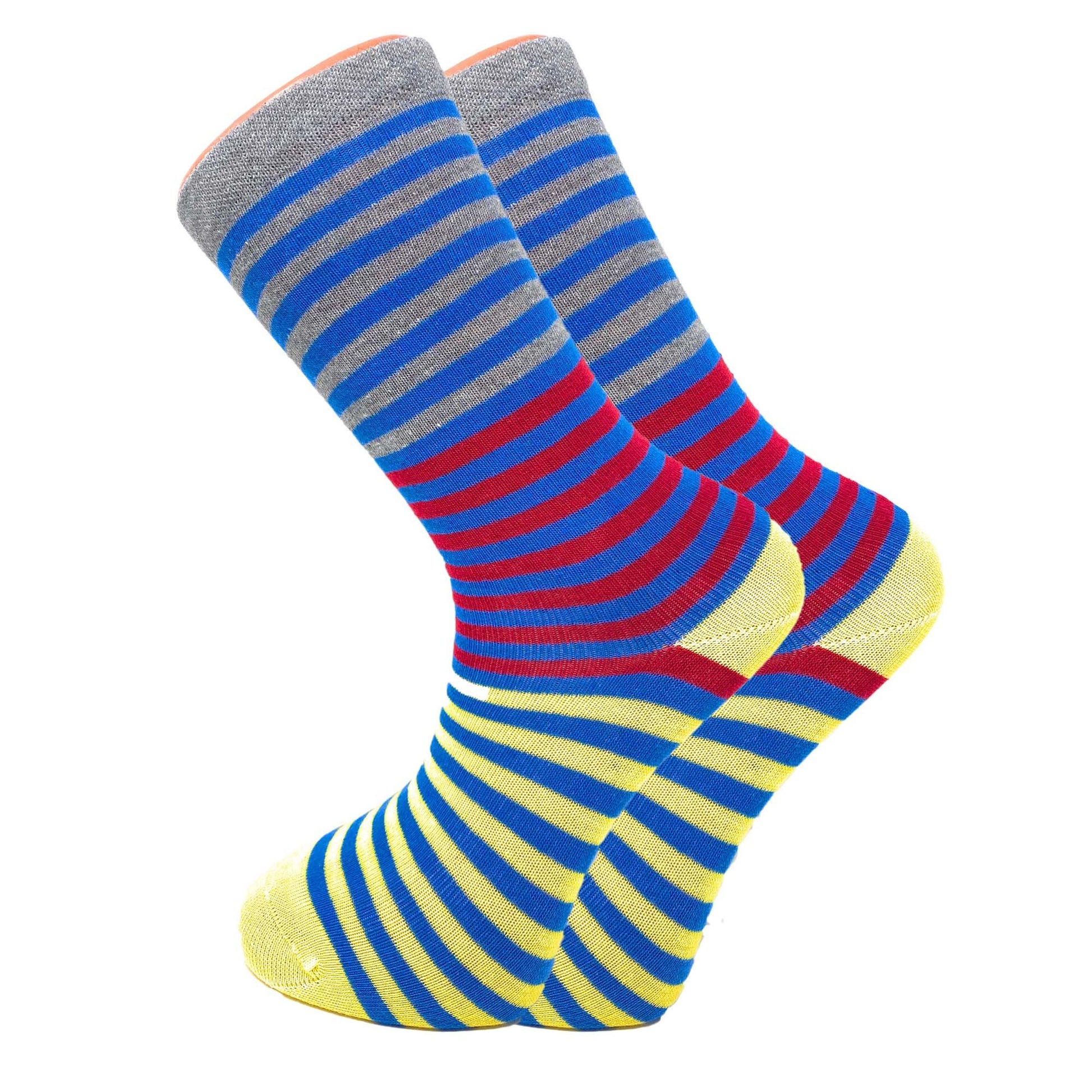 Colorful Funny Socks Novelty Crazy Cotton Crew Dress Socks 6 Pairs