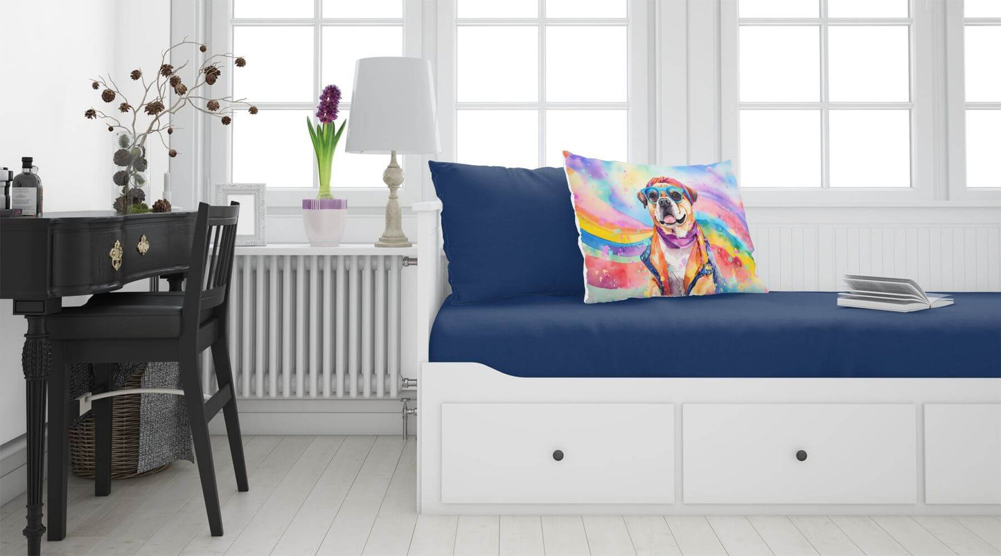 Pug Hippie Dawg Standard Pillowcase Lightweight Super Soft Easy Care Decorative Artwork Pillowcase, Standard