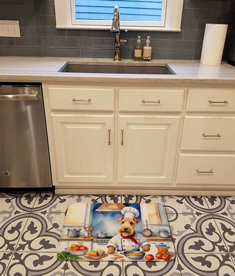 Lakeland Terrier The Chef Memory Foam Kitchen Mat Machine Washable Anti-Fatigue Mat Cushion Comfort Bath Mat or Kitchen Rug