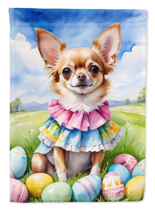 Chihuahua Easter Egg Hunt Garden Flag Mailbox Flag Decorative Yard Flag Banner Outside Patio Artwork Yard Flower Beds, Garden Size, Multicolor