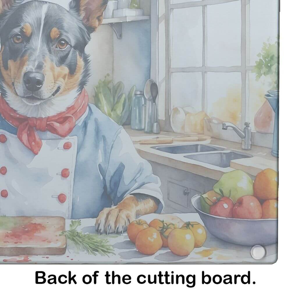 NEW Australian Cattle Dog The Chef Glass Cutting Board Decorative Tempered Glass Kitchen Cutting and Serving Board Large Size Chopping Board