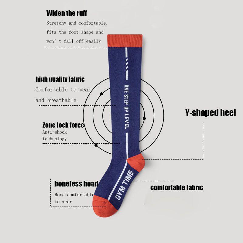 Womens Pressure Running Skipping Rope Fitness Sports Socks Mid-length Tube High Barrel Calf Muscle Energy - Clothes For Her Online Store