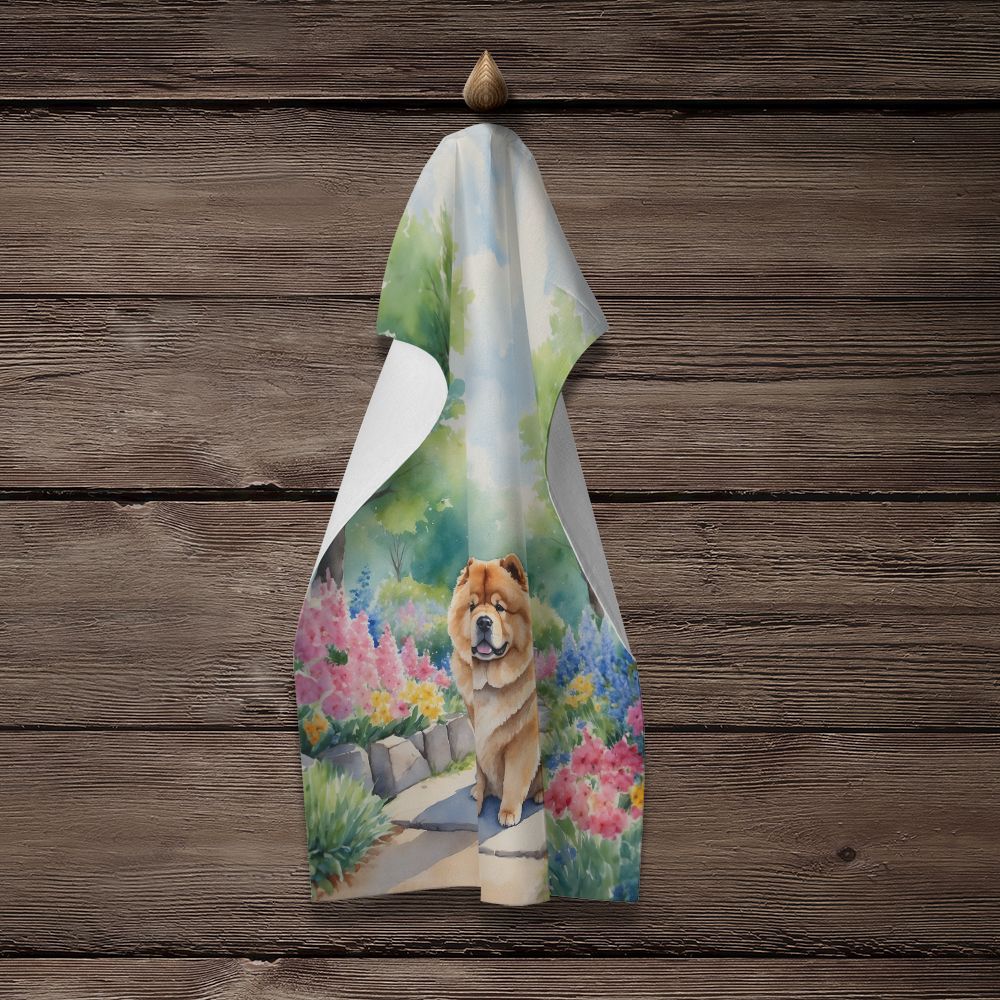 Chow Chow Spring Path Kitchen Towel Dish Cloths Guest Hand Towel Decorative Bathroom Towel for Face,Tea, Dishcloth, Kitchen and Bath