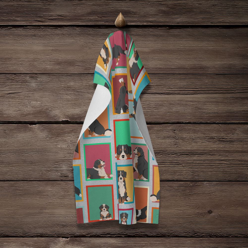 Lots of Bernese Mountain Dog Kitchen Towel Dish Cloths Guest Hand Towel Decorative Bathroom Towel for Face,Tea, Dishcloth, Kitchen and Bath