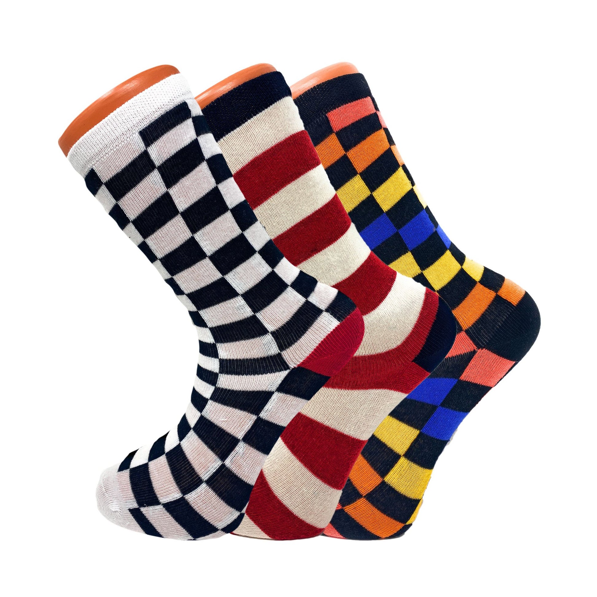 Colorful Funny Socks Novelty Crazy Cotton Crew Dress Socks 6 Pairs
