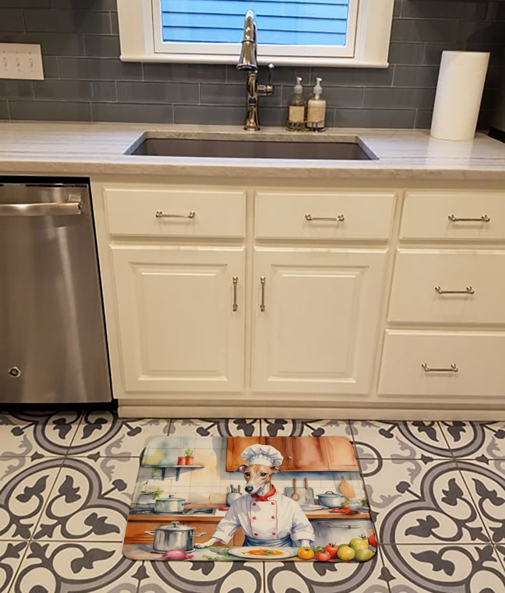 Whippet The Chef Memory Foam Kitchen Mat Machine Washable Anti-Fatigue Mat Cushion Comfort Bath Mat or Kitchen Rug