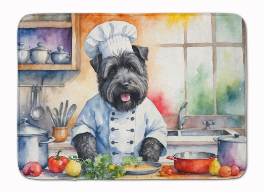 Bouvier des Flandres The Chef Memory Foam Kitchen Mat Machine Washable Anti-Fatigue Mat Cushion Comfort Bath Mat or Kitchen Rug