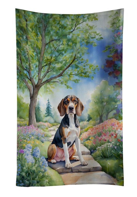 American English Coonhound Spring Garden Kitchen Towel Dish Cloths Guest Hand Towel Decorative Bathroom Towel for Face,Tea, Dishcloth, Kitchen and Bath