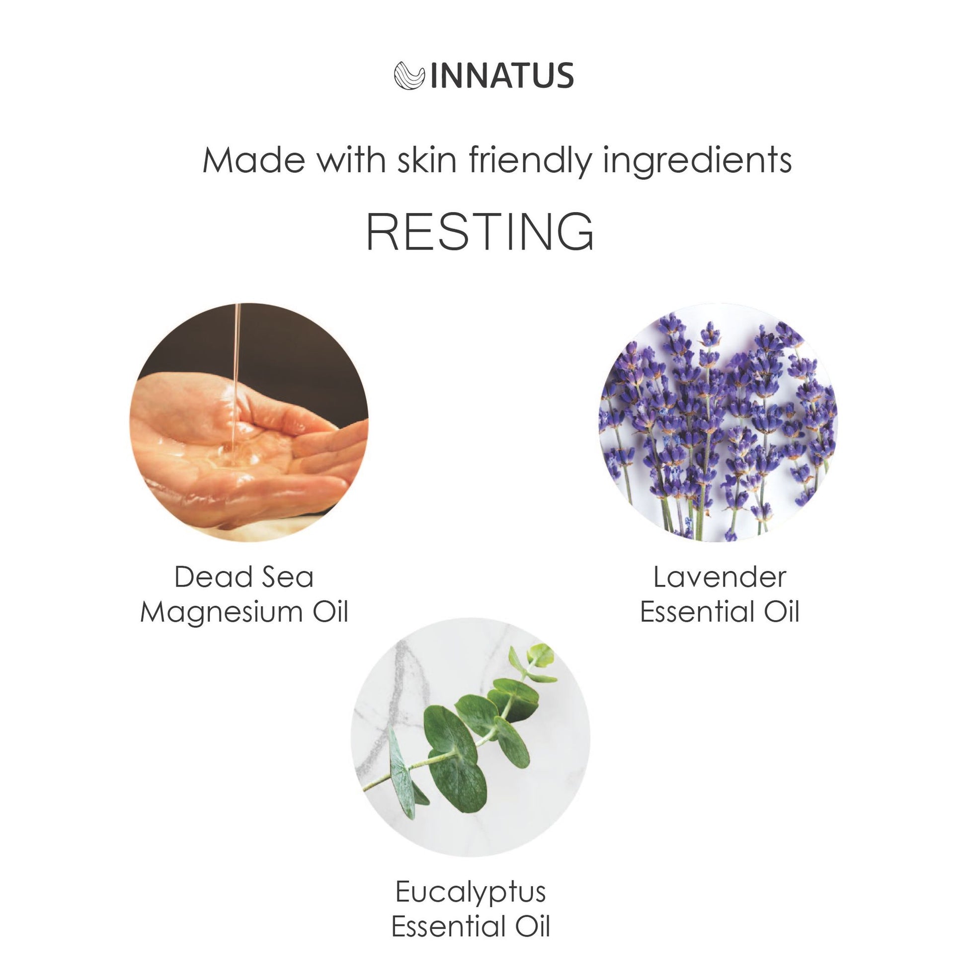 Natural Dead Sea Magnesium Resting Oil – 4oz Topical Oil for Sleep Support & Muscle Relief – Infused with Lavender, Patchouli, Eucalyptus & Sandalwood Oils – Bottled in the USA "