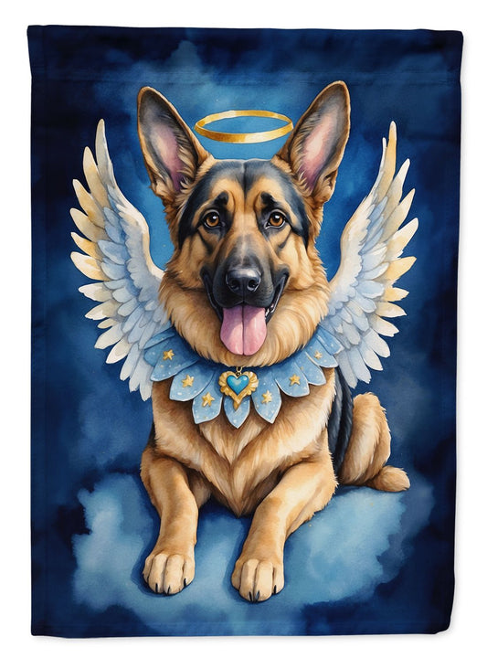 German Shepherd My Angel House Flag Large Porch Sleeve Pole Decorative Outside Yard Banner Artwork Wall Hanging, Polyester, House Size, Multicolor