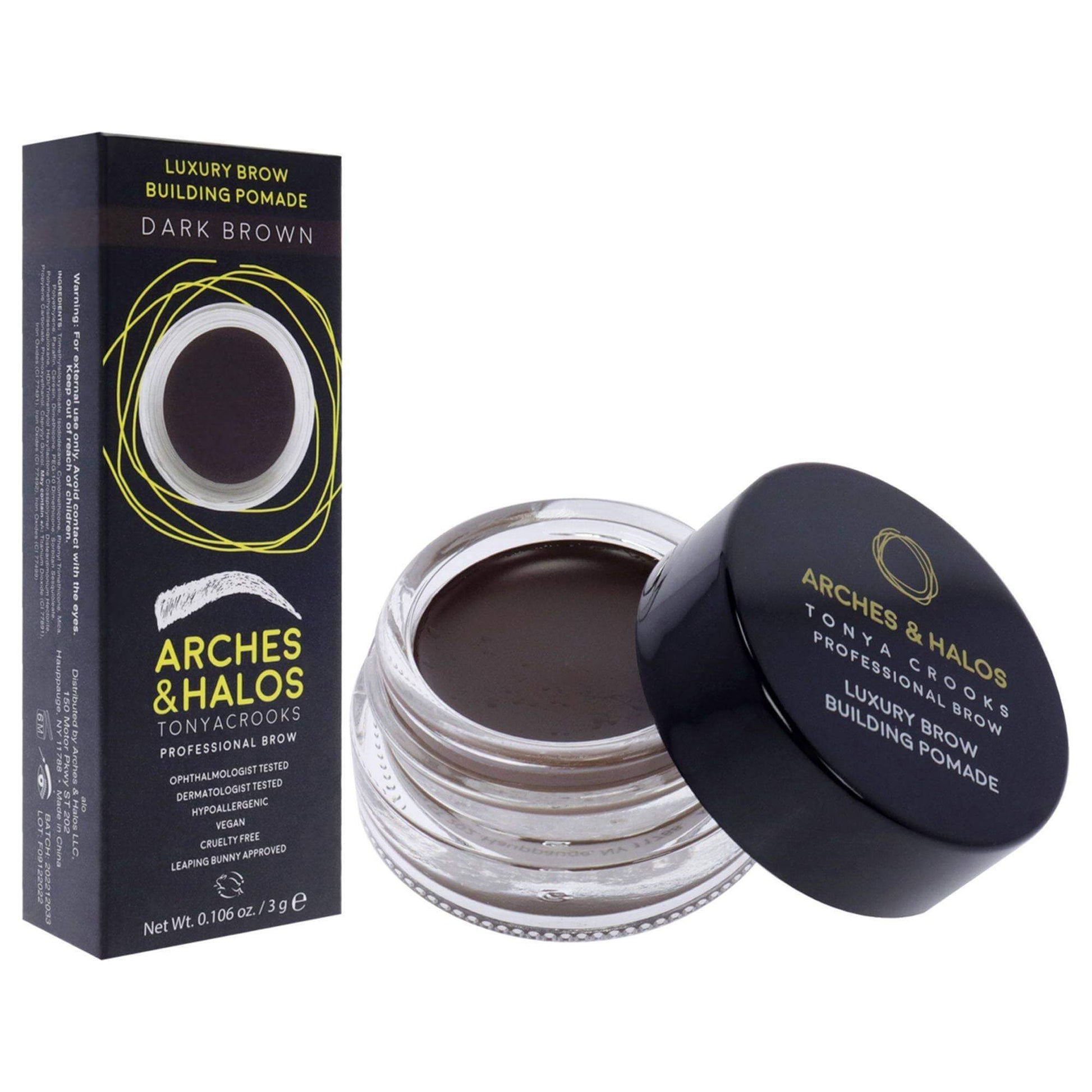 Luxury Brow Buiding Pomade - Dark Brown by Arches and Halos for Women - 0.106 oz Pomade - Clothes For Her Online Store