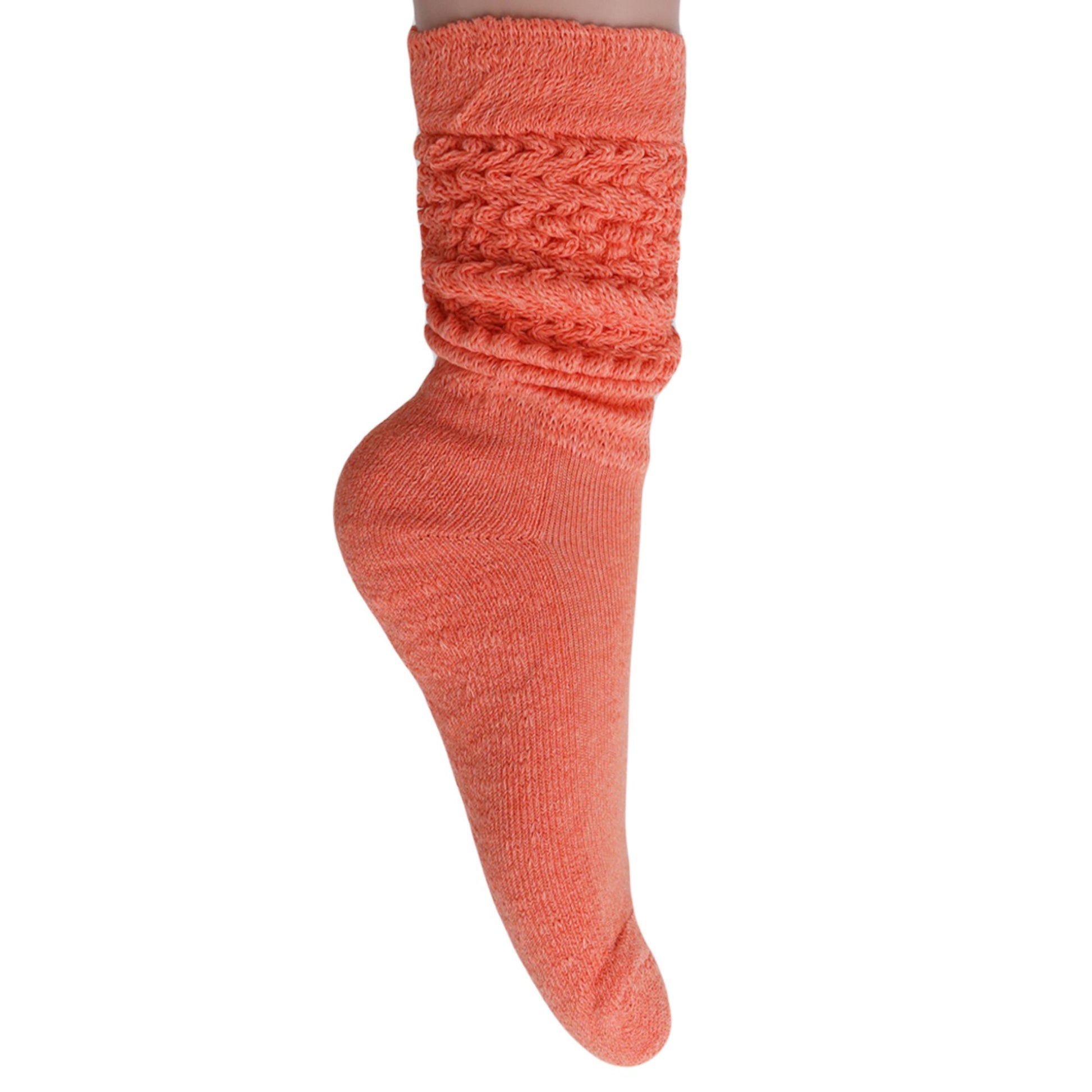Women's Extra Long Slouch Scrunch Socks Knee High, Cotton Blend, Pack of 2, Fits Shoe Sizes 5-10, 80s Style, 28 Colors