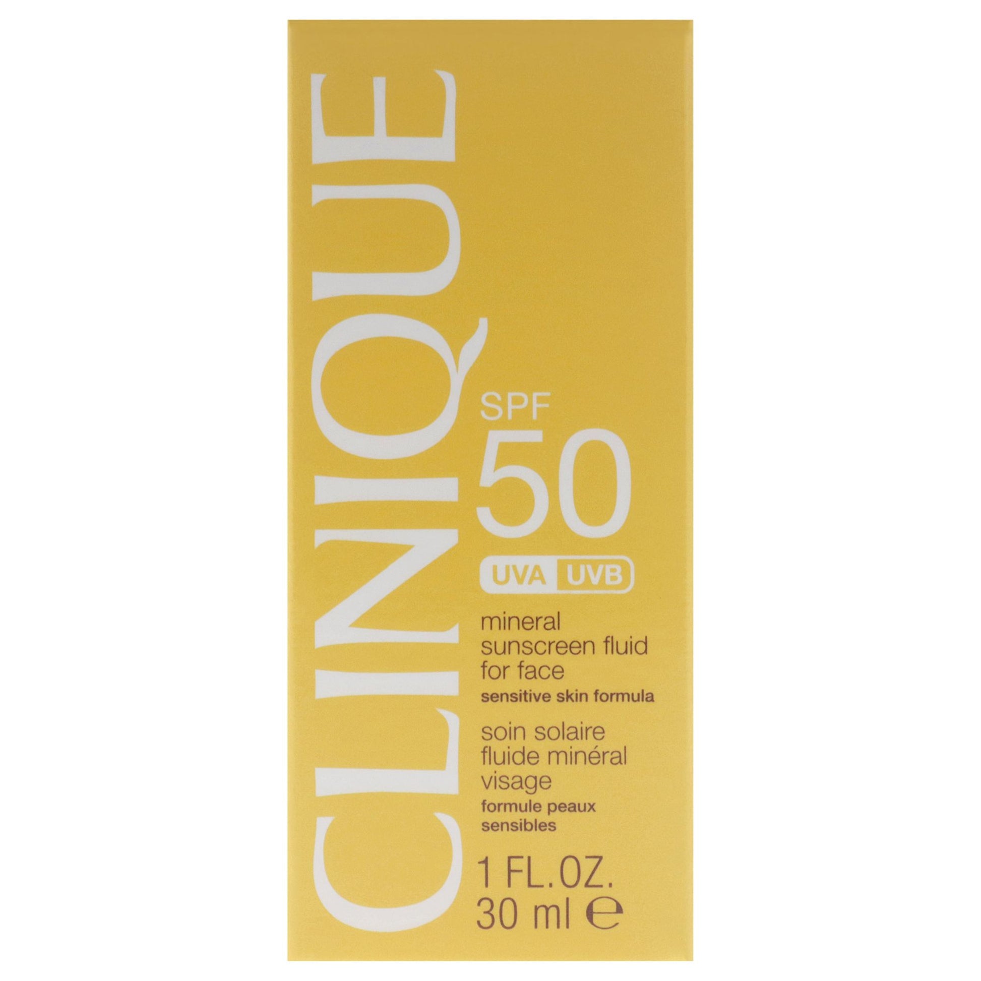 Mineral Sunscreen Fluid for Face SPF50 by Clinique for Women - 1 oz Sunscreen