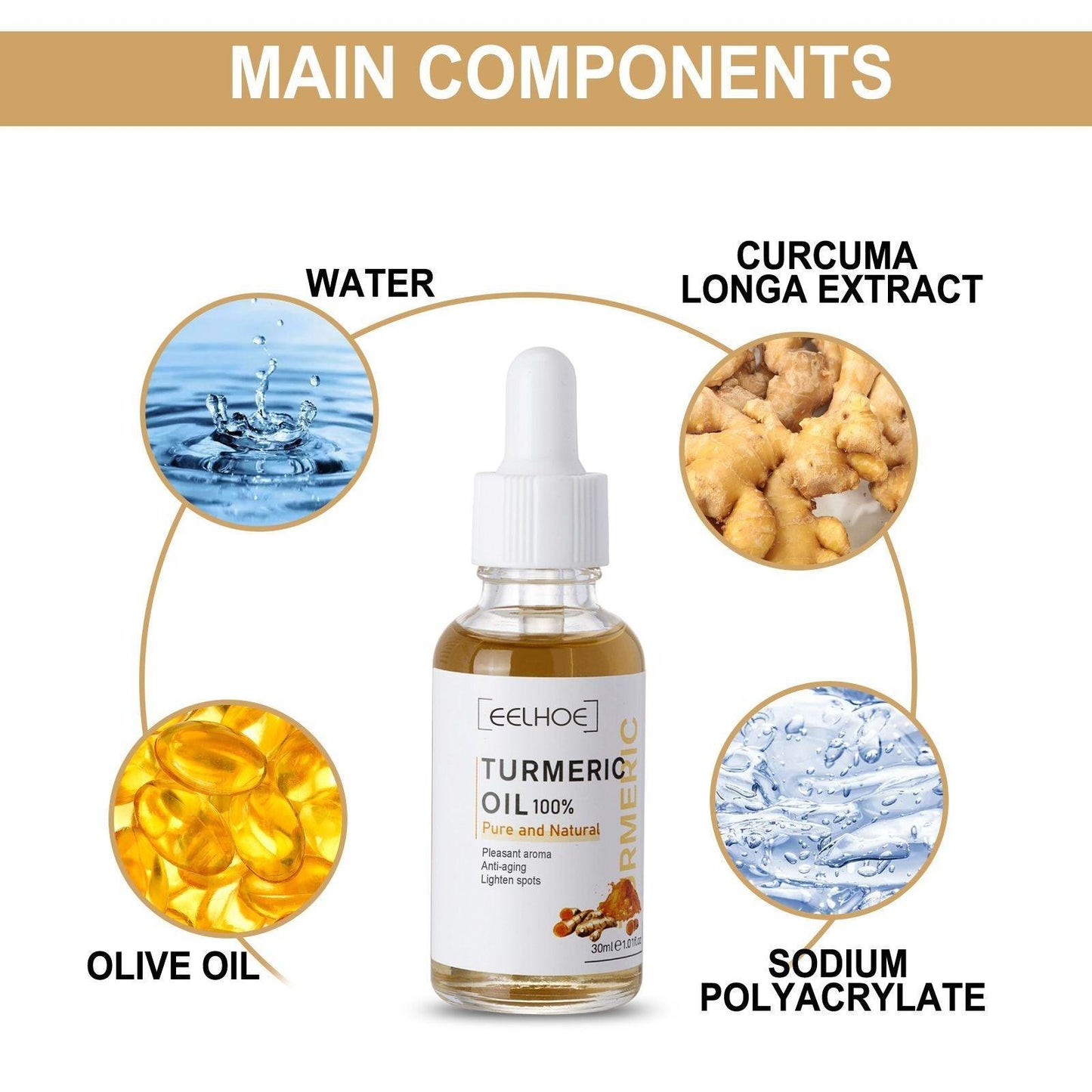 Turmeric Dark Spot Correcting Serum Face Care Spot Moisturizing Nourishing Repairing Complexion Serum