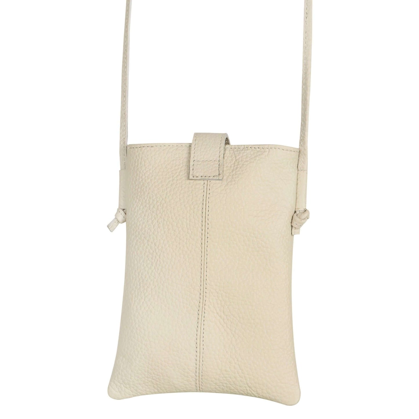Jennie Small crossbody bag w/ slim strap closure & tassel - Cream White
