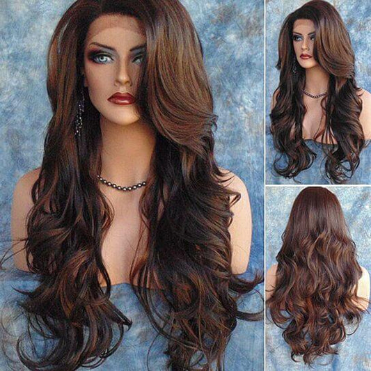 Women Fashion Long Wavy Curly Hair Cospaly Costume Full Wigs Hair Extension - Clothes For Her Online Store