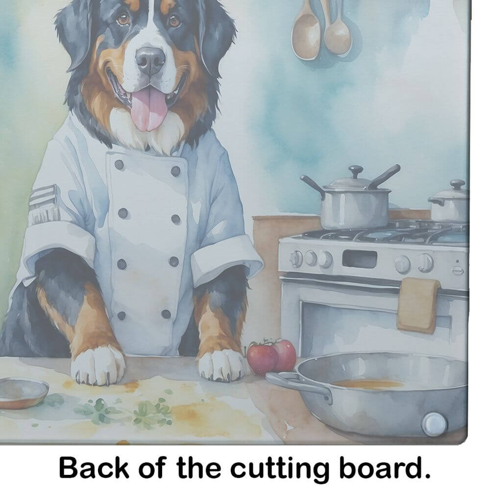 NEW Bernese Mountain Dog The Chef Glass Cutting Board Decorative Tempered Glass Kitchen Cutting and Serving Board Large Size Chopping Board