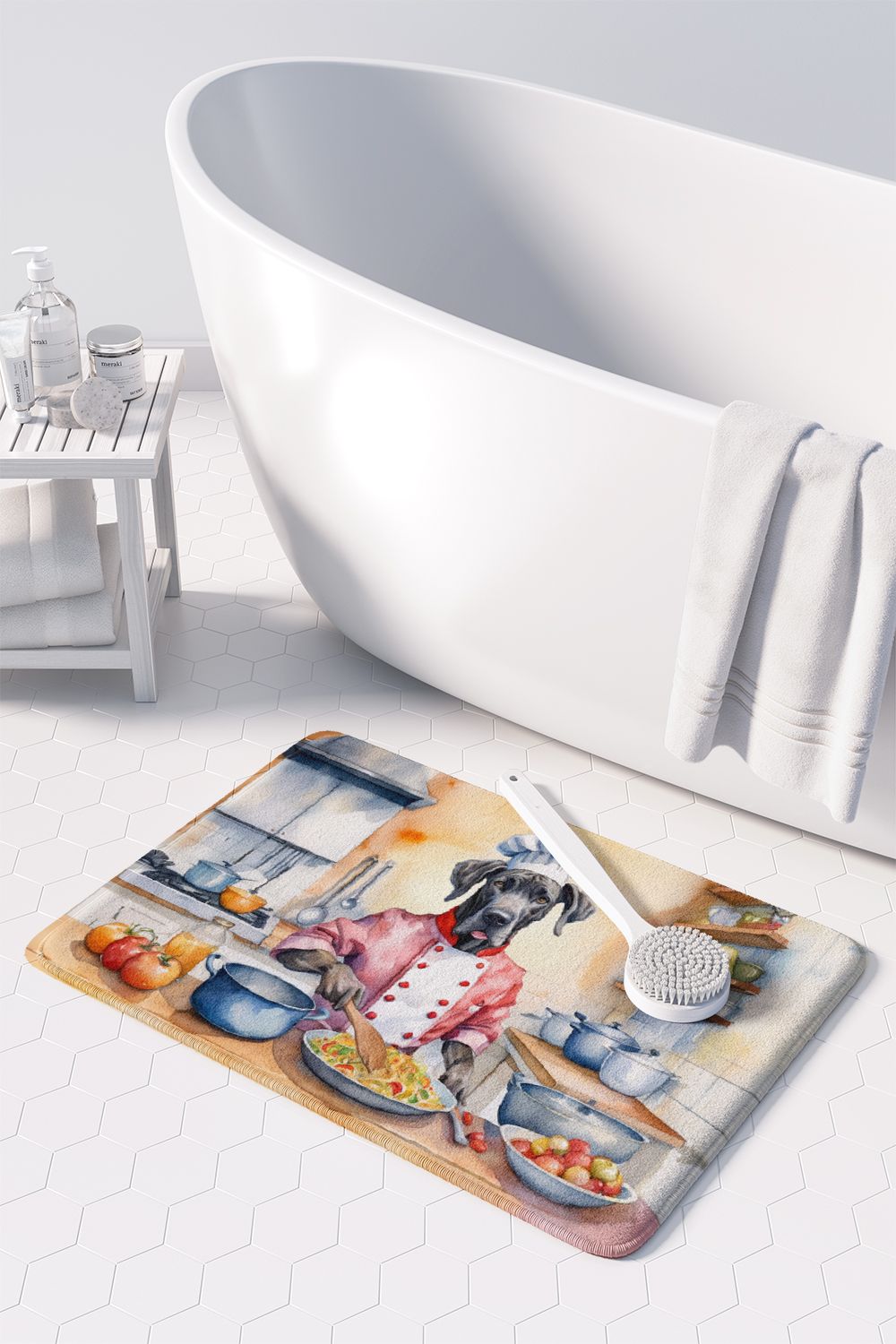 Great Dane The Chef Memory Foam Kitchen Mat Machine Washable Anti-Fatigue Mat Cushion Comfort Bath Mat or Kitchen Rug