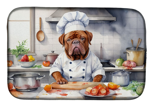 Dogue de Bordeaux The Chef Dish Drying Mat Absorbent Dish Drying Mat Pad for Kitchen Counter Dish Drainer Mat for Countertop, 14 x 21", Multicolor