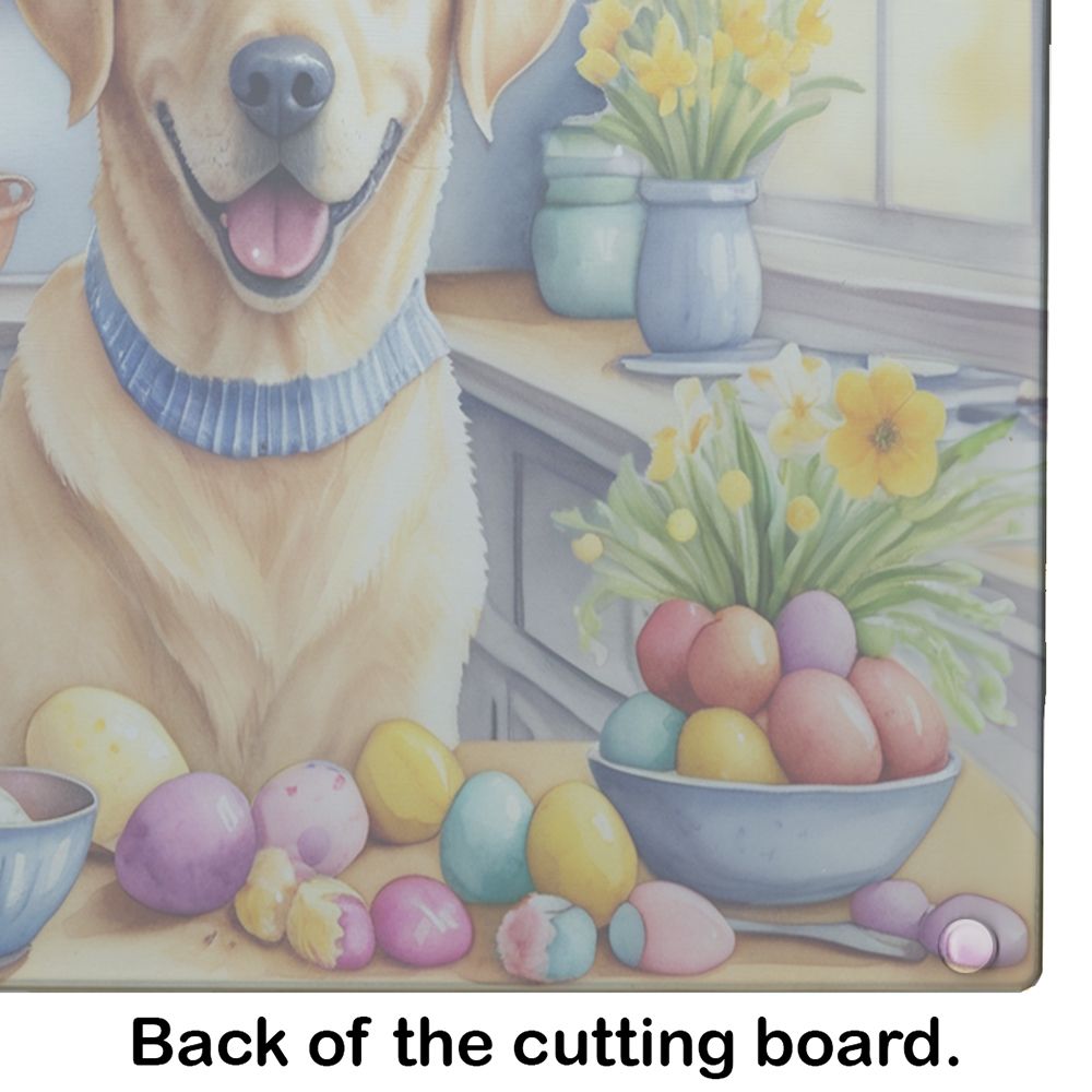 NEW Decorating Easter Yellow Labrador Retriever Glass Cutting Board Decorative Tempered Glass Kitchen Cutting and Serving Board Large Size Chopping Board